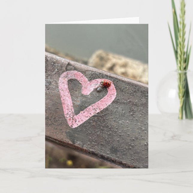 Carte Lady Bug Heart (Devant)