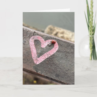 Carte Lady Bug Heart