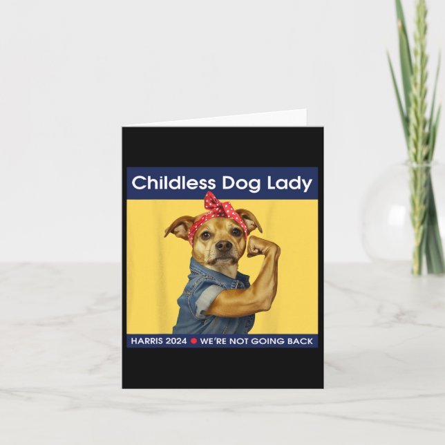 Carte Lady du chien Kamala-harris 2024 (Devant)