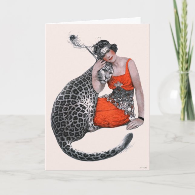 Carte Lady et Leopard (Devant)