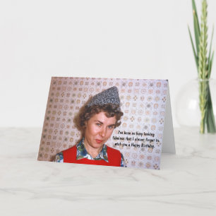 Carte Lady Retro Fabuleux Humour d'anniversaire