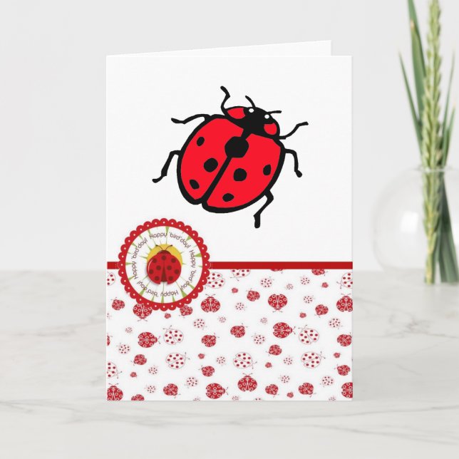 Carte Ladybird - Anniversaire (Devant)