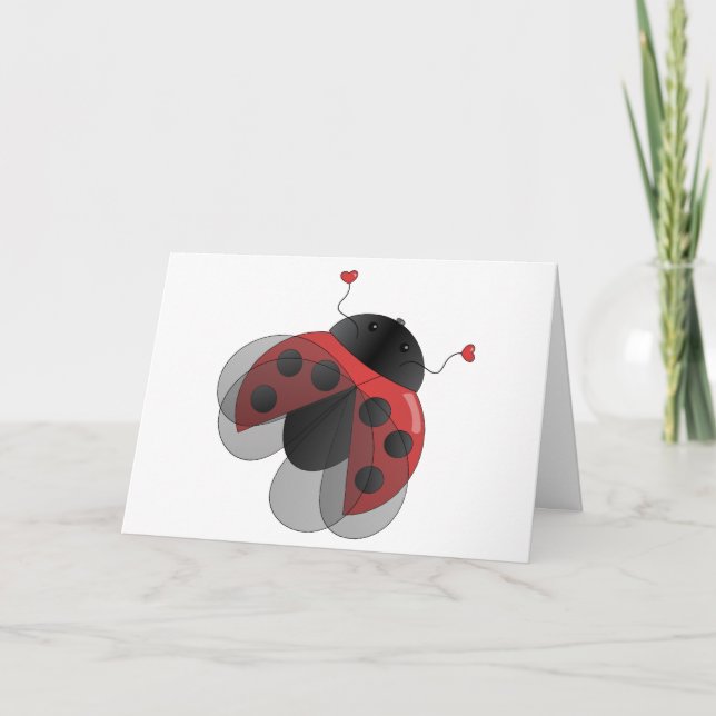 Carte Ladybug avec les ailes d'opéra (Devant)