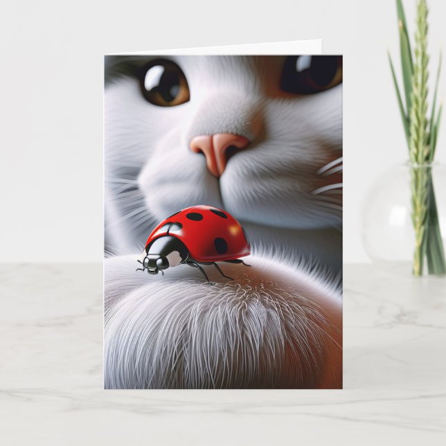 Carte Ladybug Et Chat Anniversaire (Devant)