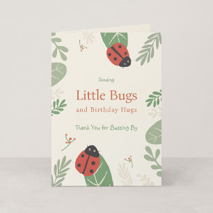 Carte Ladybug Fête d'anniversaire Merci