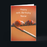 Carte Ladybug Friends Nature Anniversaire personnalisé<br><div class="desc">Deux ladybugs se rencontrent sur une clôture de fil photographie de la nature par Susan carte d'anniversaire. Vous pouvez modifier ou ajouter n'importe quel texte que vous souhaitez pour une touche plus personnelle. Visitez ma galerie pour voir d'autres photos de fleurs et de la nature, des cartes d'art numérique et...</div>