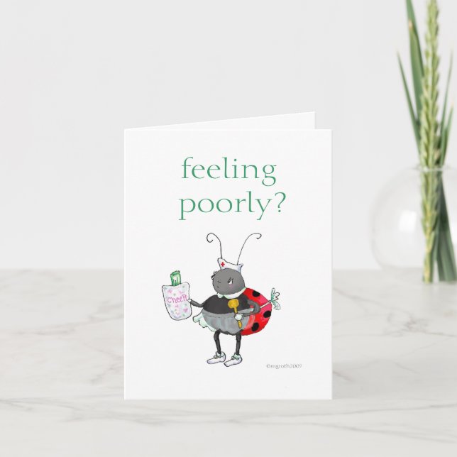 Carte Ladybug Get Well Card (Devant)