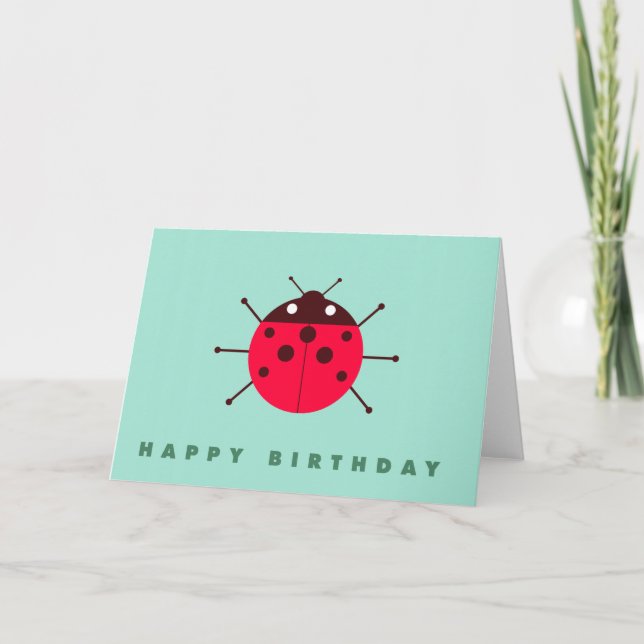 Carte Ladybug / Ladybird Joyeux anniversaire (Devant)