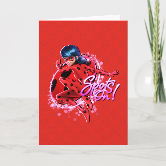Carte Ladybug miraculeux | Spots Sur Graphic (Devant)