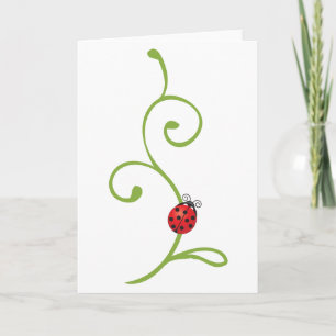 Carte Ladybug sur la vigne