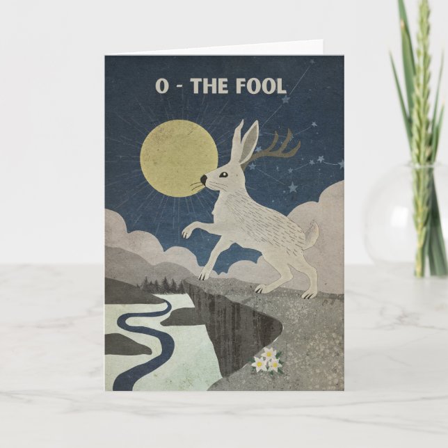 Carte L'affiche de l'idiot major Arcana avec le Jackalop (Devant)