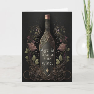 Carte L'âge d'anniversaire est comme un vin fin