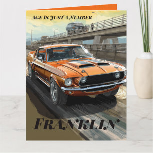 Carte L'Âge N'Est Qu'Un Nombre Classique Voiture Anniver