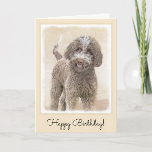 Carte Lagotto Romagnolo Painting - Cute Original Dog Art