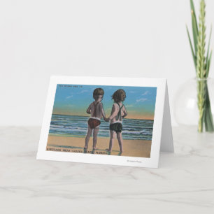 Carte Laguna Beach, FL - salutations de scène avec des