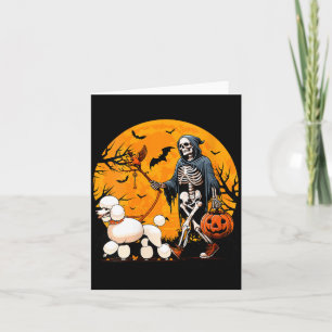 Carte Laisse de chien squelette pour femmes Halloween co