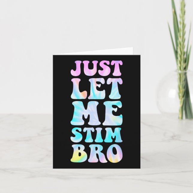 Carte Laisse-Moi Stim Bro Autistic Sensibilisation sur l (Devant)