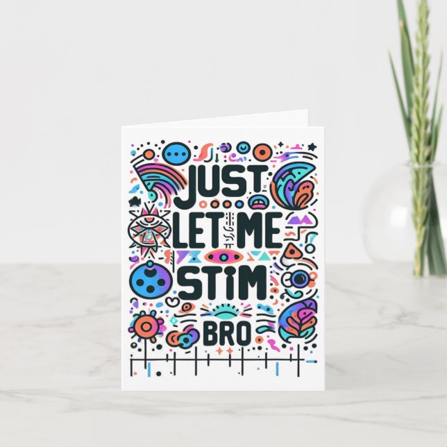 Carte Laisse-moi Stim Bro Sensibilisation sur l'autisme (Devant)