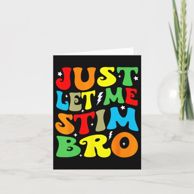 Carte Laisse-Moi Stim Bro Sensibilisation sur l'autisme  (Devant)