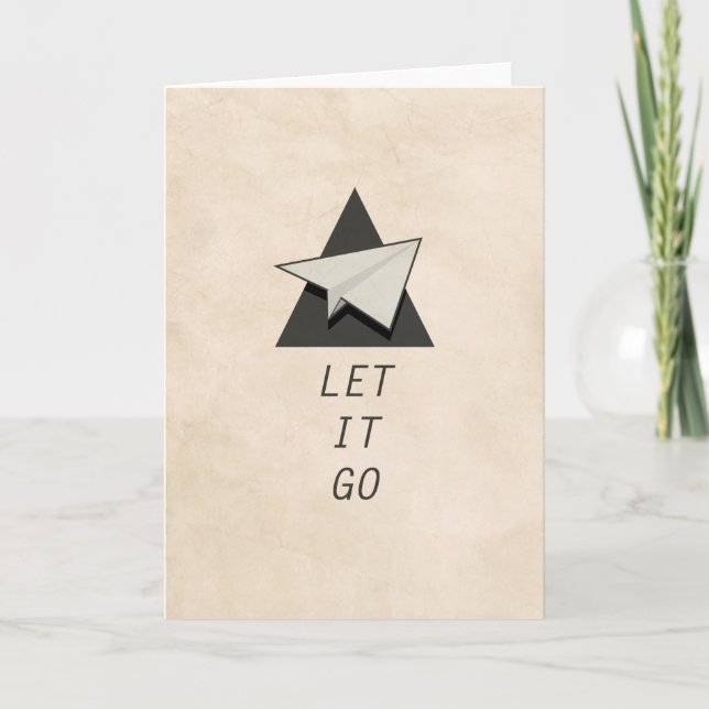 Carte Laisser Aller Citations Papier Planes (Devant)