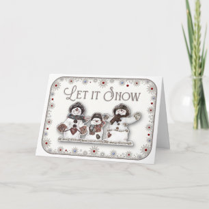 Carte Laisser la neige - Wings d'hiver et Baisers de Sno