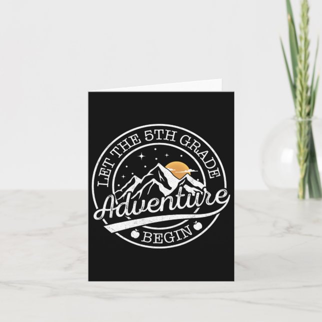 Carte Laisser l'aventure de 5e année commencer Retro Pre (Devant)