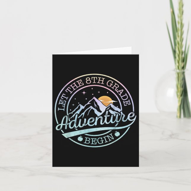 Carte Laisser l'aventure de 8e année commencer Retro Pre (Devant)