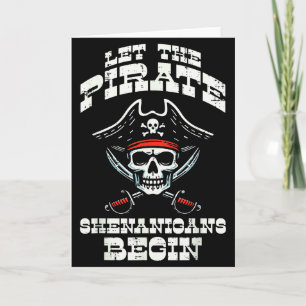 Carte Laissez commencer les manigances de pirate Costume