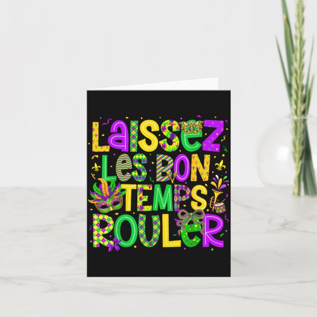 Carte Laissez Les Bon Temps Rouler Matching Mardi Gras P (Devant)