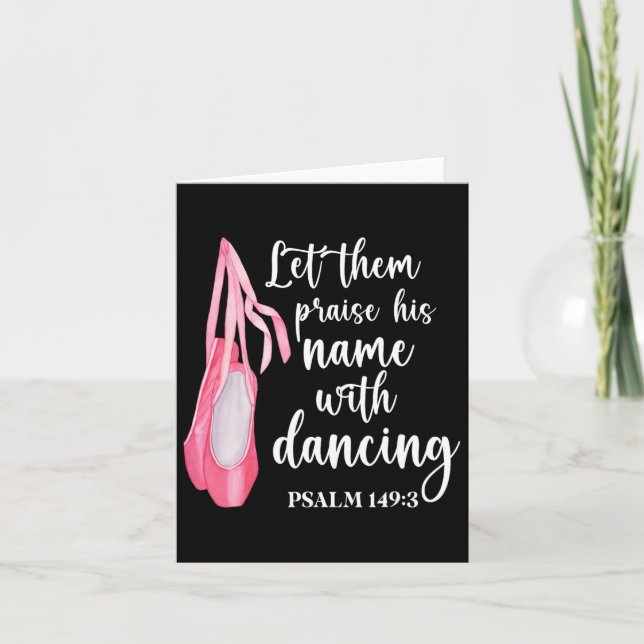 Carte Laissez-Les Louer Son Nom Avec Danse Ballet Danse (Devant)
