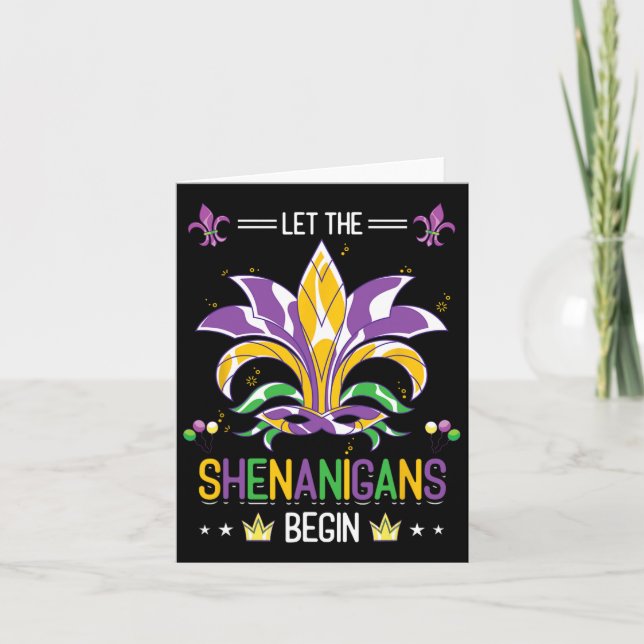 Carte Laissez Les Shenanigans Commencer Masquerade Costu (Devant)
