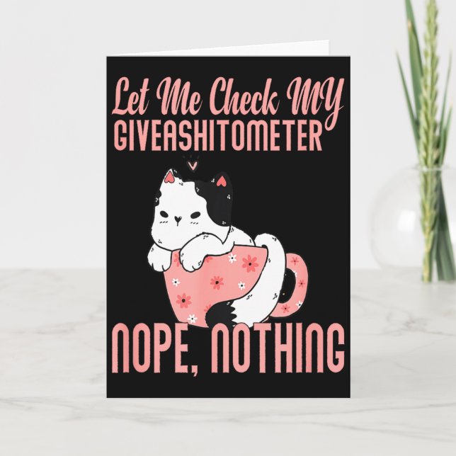 Carte Laissez-Moi Vérifier Mon Giveaometer Non Rien Vale (Devant)