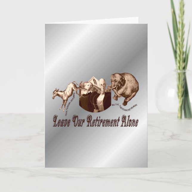 Carte Laissez notre retraite seule (Devant)