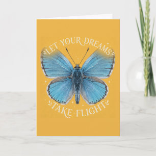 Carte Laissez vos rêves prendre leur envol Papillon Bleu