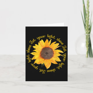 Carte Laissez Votre Lumière Briller Tournesol Motivation