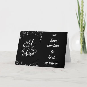CARTE "LAISSEZ-VOUS NEIGER" NOUS AVONS "MISTLETOE" POUR