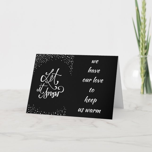 CARTE "LAISSEZ-VOUS NEIGER" NOUS AVONS "MISTLETOE" POUR  (Devant)