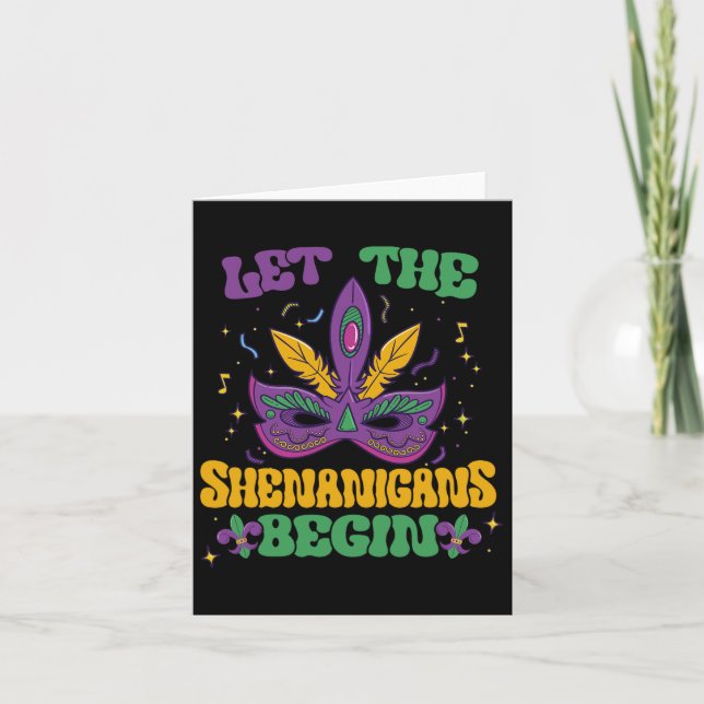 Carte Laissons Les Shenanigans Commencer Mardi Gras 2 (Devant)