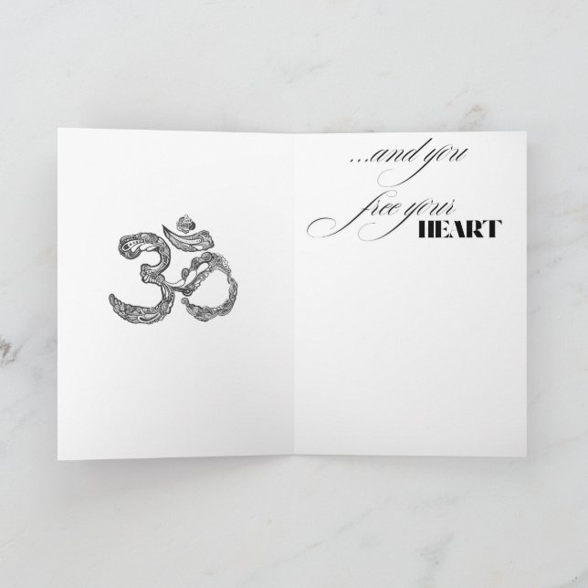 Carte Laissons tomber la colère - Citation de Bouddha Mi (Intérieur)