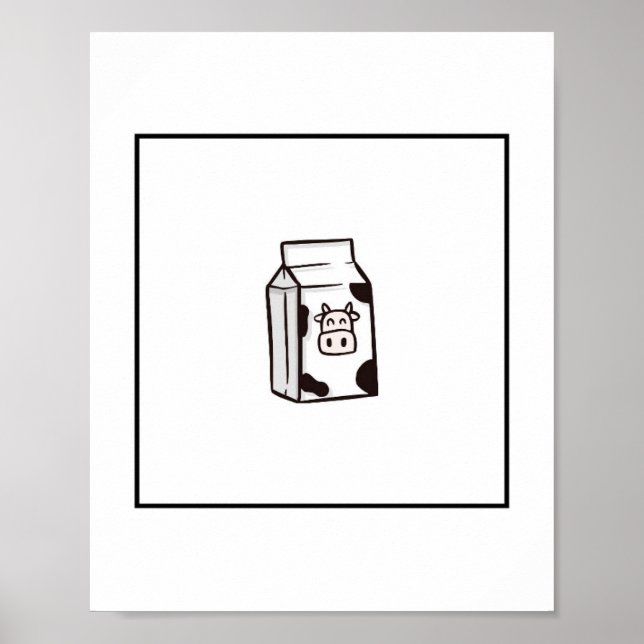 carte lait de vache, impression amusante (Devant)