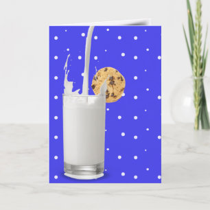 Carte lait et cookie sur pois