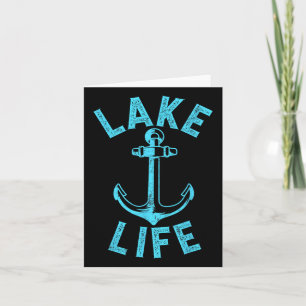Carte Lake Life Bateau Pêche Kayak Capitaine de voile