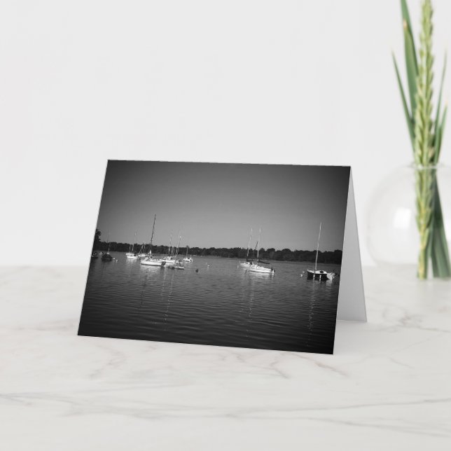 Carte "Lake Nokomis Sailboats" Birthday Card (Devant)