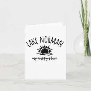 Carte Lake Norman My Happy Place Nc Bateau de pêche Camp