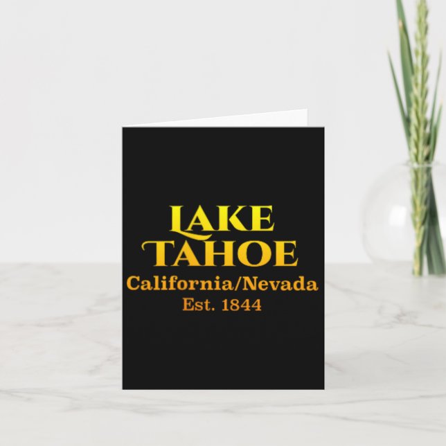 Carte Lake Tahoe Design Poche Logo Deer 2 côtés (Devant)