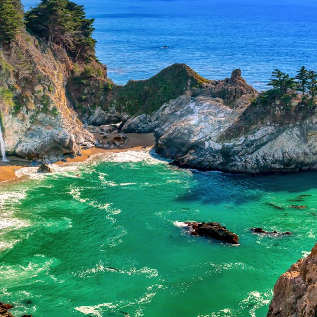 Carte Lake Tahoe Folded Greeting Card (McWay Cove, Big Sur, Central California. © GTFS.)