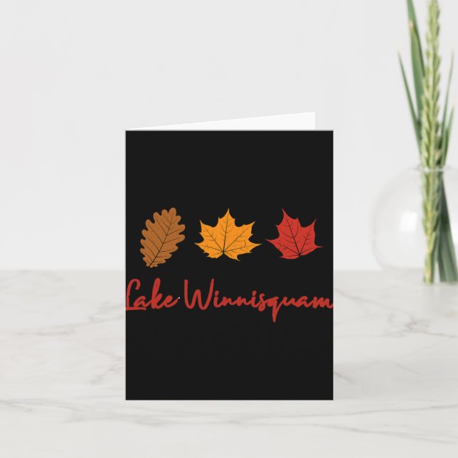Carte Lake Winnisquam Fall Foliage Autumn Leaf Ing Oak M (Devant)