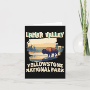 Carte Lamar Valley Yellowstone National Park Bison Hikin