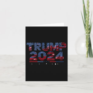 Carte L'Amérique nous soutient Drapeau 4 juillet Donald 