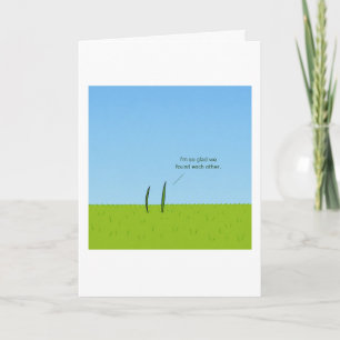 Carte Lames d'Herbe Drôles Se Sont Trouvées